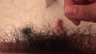 Playing with my pussy hairs - porn video