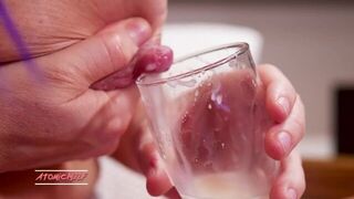 Nipple pumping and breast milk lactation - porn video